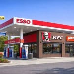 Esso Gas Station with KFC and Pizza Piza