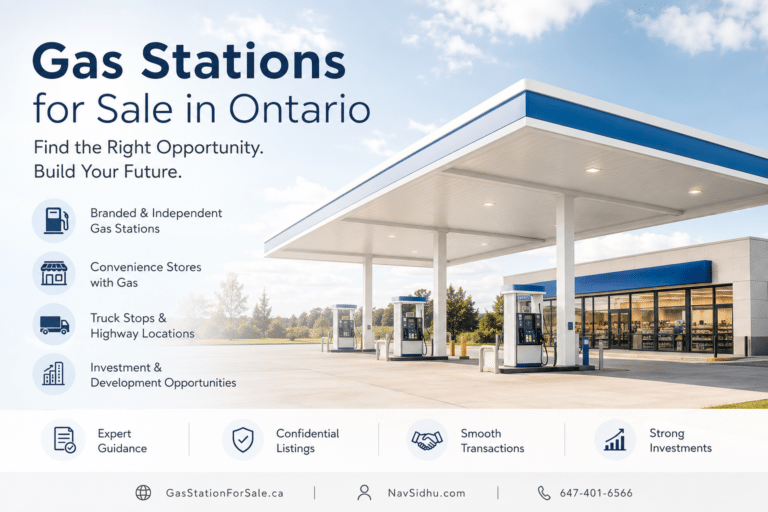 Gas stations for sale in Ontario including branded stations, convenience stores and highway locations