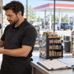 Gas station and convenience store inventory count at closing in Ontario